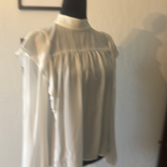 Wayf White Puff Sleeve Blouse with turtleneck color - NWOT - Picture 6 of 8